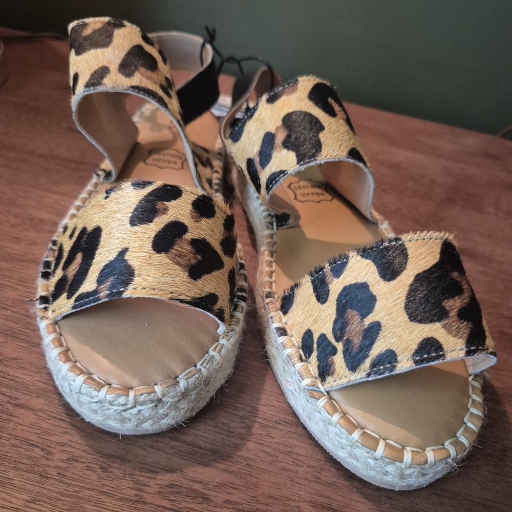 Myra Leopard Print Espadrille Sandals